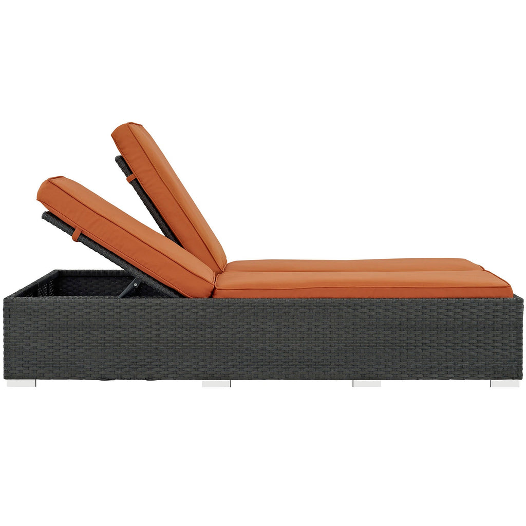 Sojourn Outdoor Patio Sunbrella¨ Double Chaise by Modway