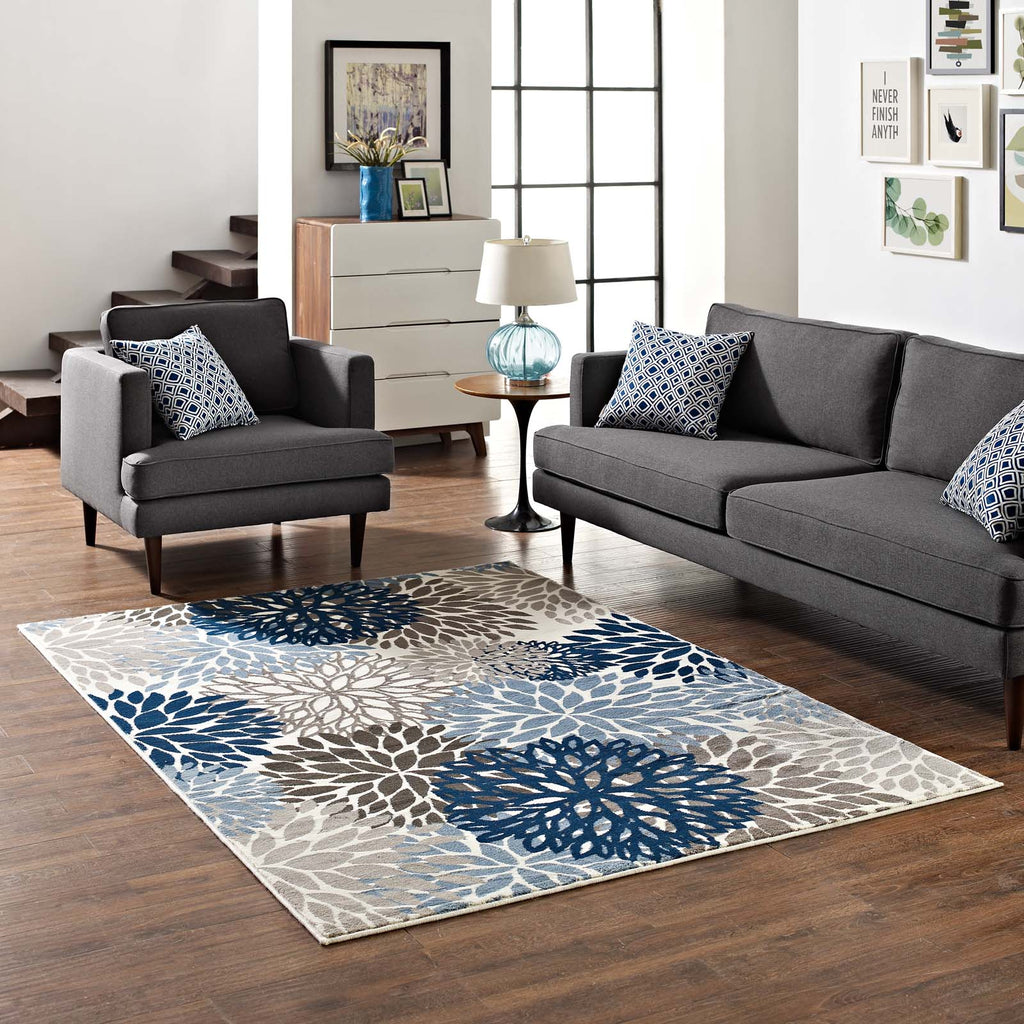 Calithea Vintage Classic Abstract Floral 5x8 Area Rug by Modway