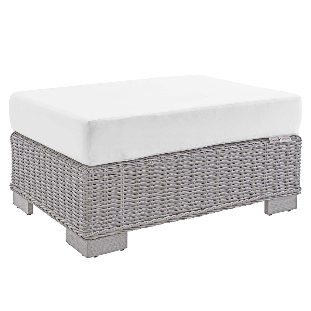 Conway 2-Piece Sunbrella¨ Outdoor Patio Wicker Rattan Armchair and Ottoman Set by Modway