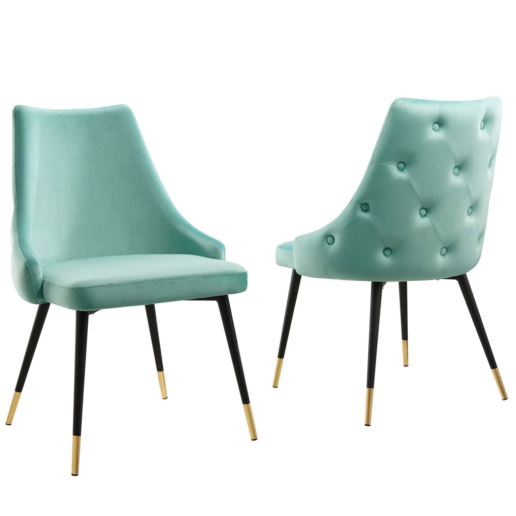 Adorn Performance Velvet Dining Side Chair Set of 2 by Modway