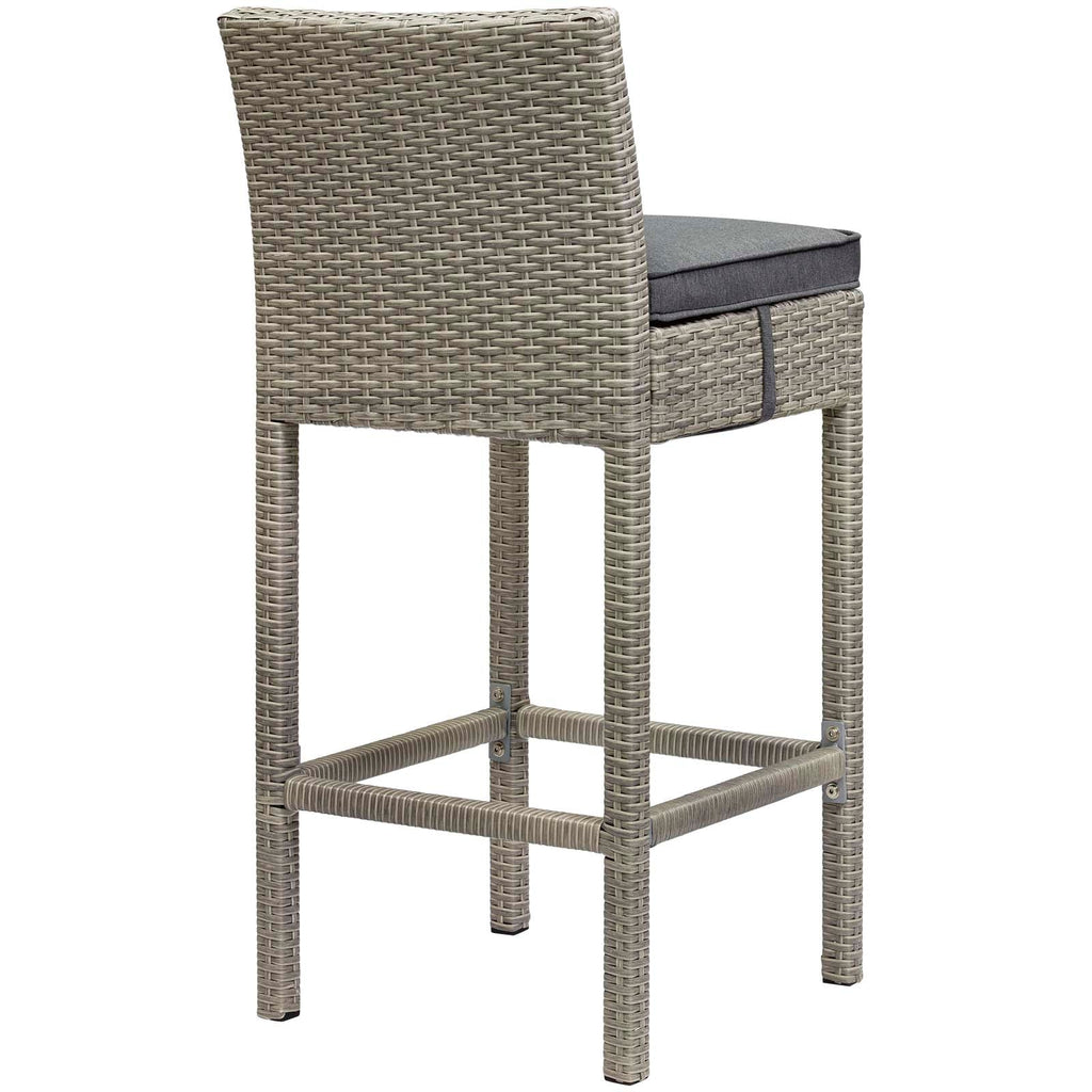 Conduit Outdoor Patio Wicker Rattan Bar Stool Set of 4 by Modway