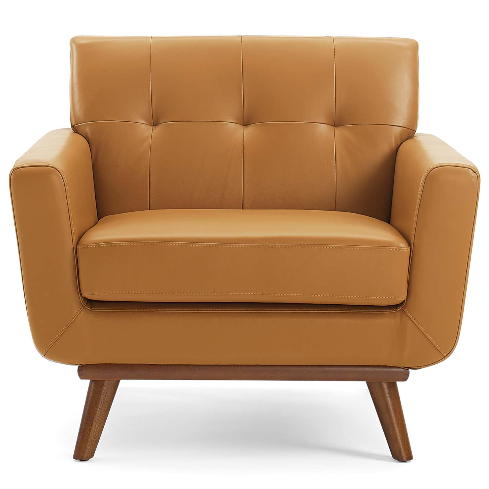 Engage Top-Grain Leather Living Room Lounge Accent Armchair by Modway