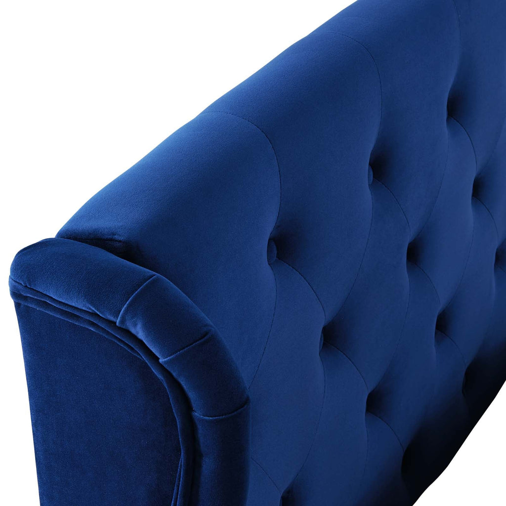 Penelope Tufted Wingback Performance Velvet Queen Platform Bed by Modway