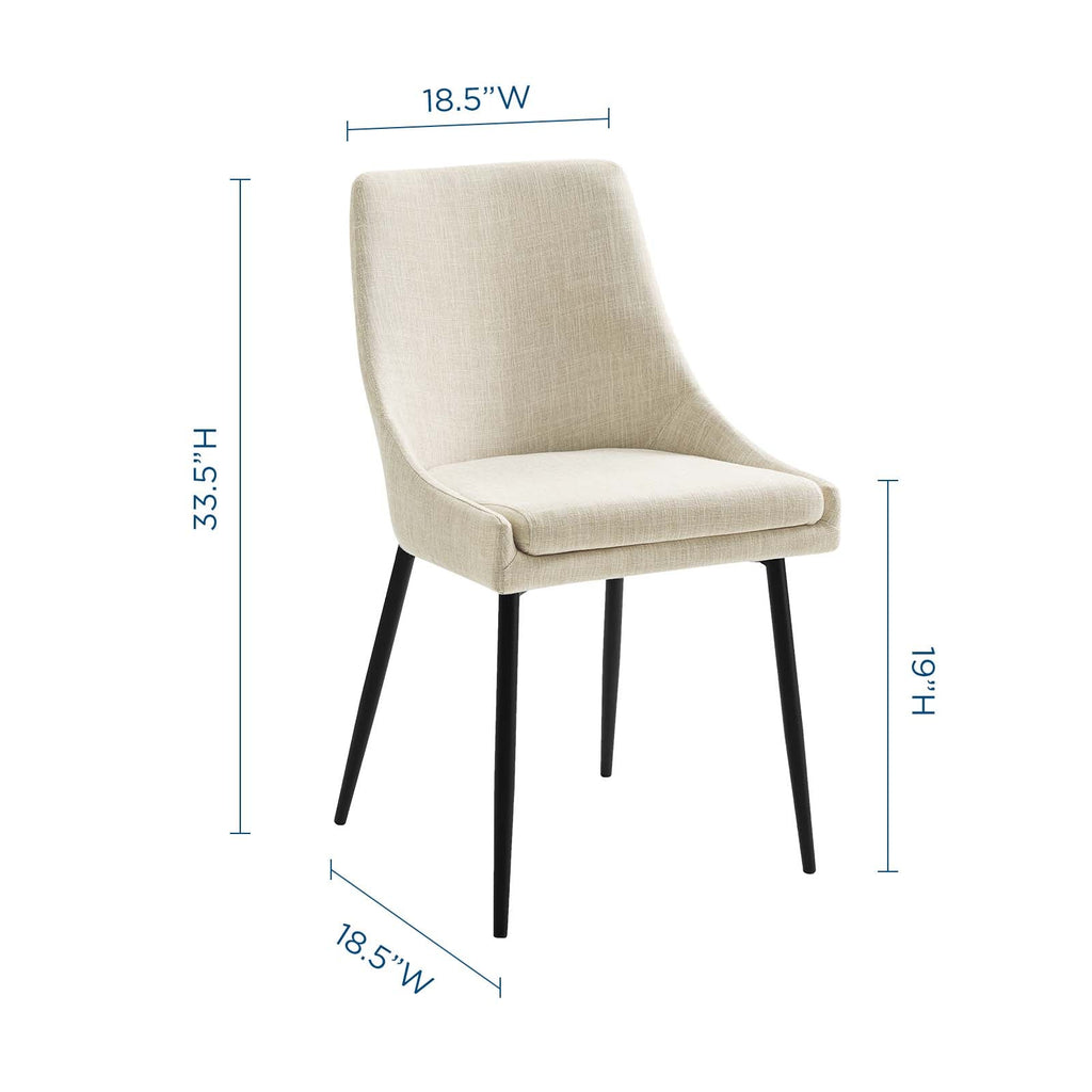 Viscount Upholstered Fabric Dining Chairs Set of 2 by Modway