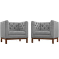 Panache Upholstered Fabric Living Room Set Set of 2 by Modway