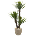 56" Yucca Artificial Tree in Sandstone Planter