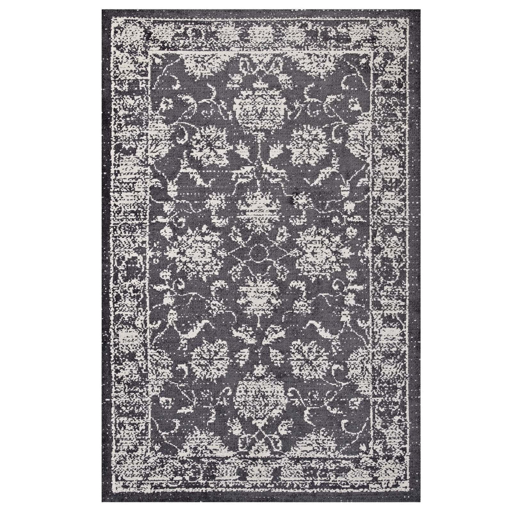 Kazia Distressed Floral Lattice 5x8 Area Rug by Modway