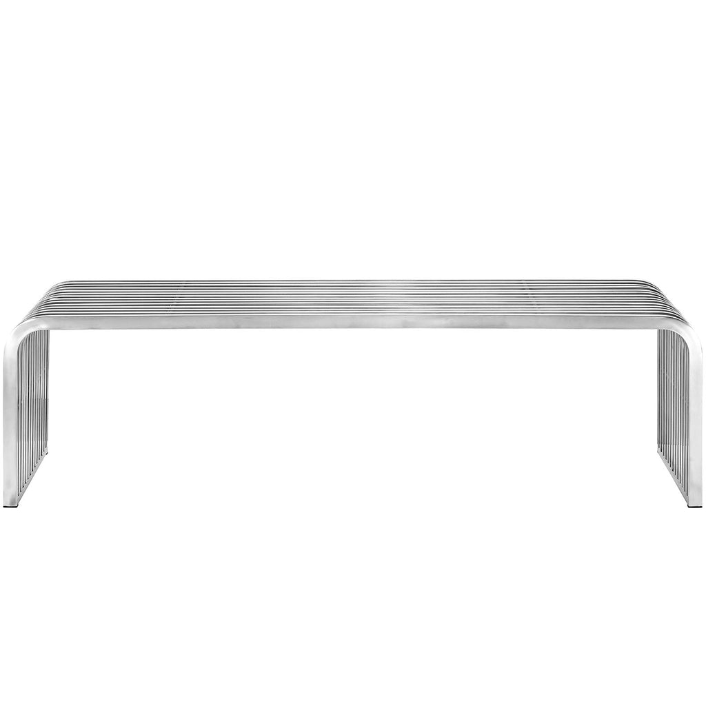Pipe 60" Stainless Steel Bench by Modway