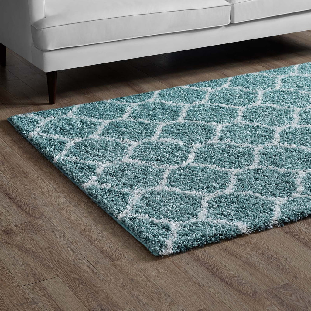 Solvea Moroccan Trellis 5x8 Shag Area Rug by Modway
