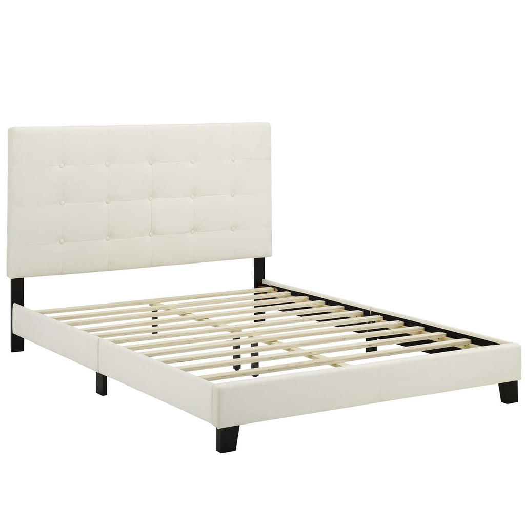 Melanie Tufted Button Upholstered Performance Velvet Queen Platform Bed by Modway