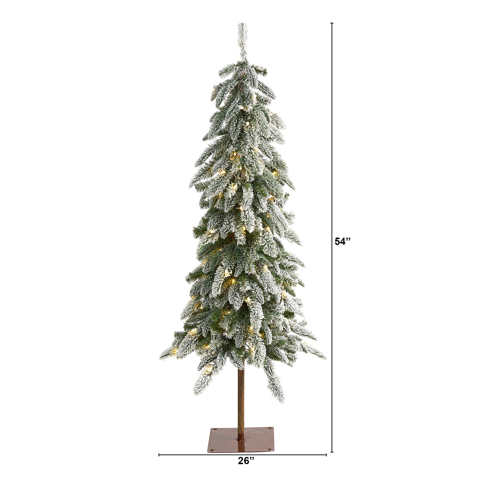 4.5' Flocked Washington Alpine Christmas Artificial Tree
