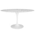 Lippa 60" Oval Faux Marble Dining Table by Modway