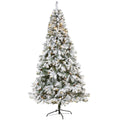 8' Flocked White River Mountain Pine Artificial Christmas Tree