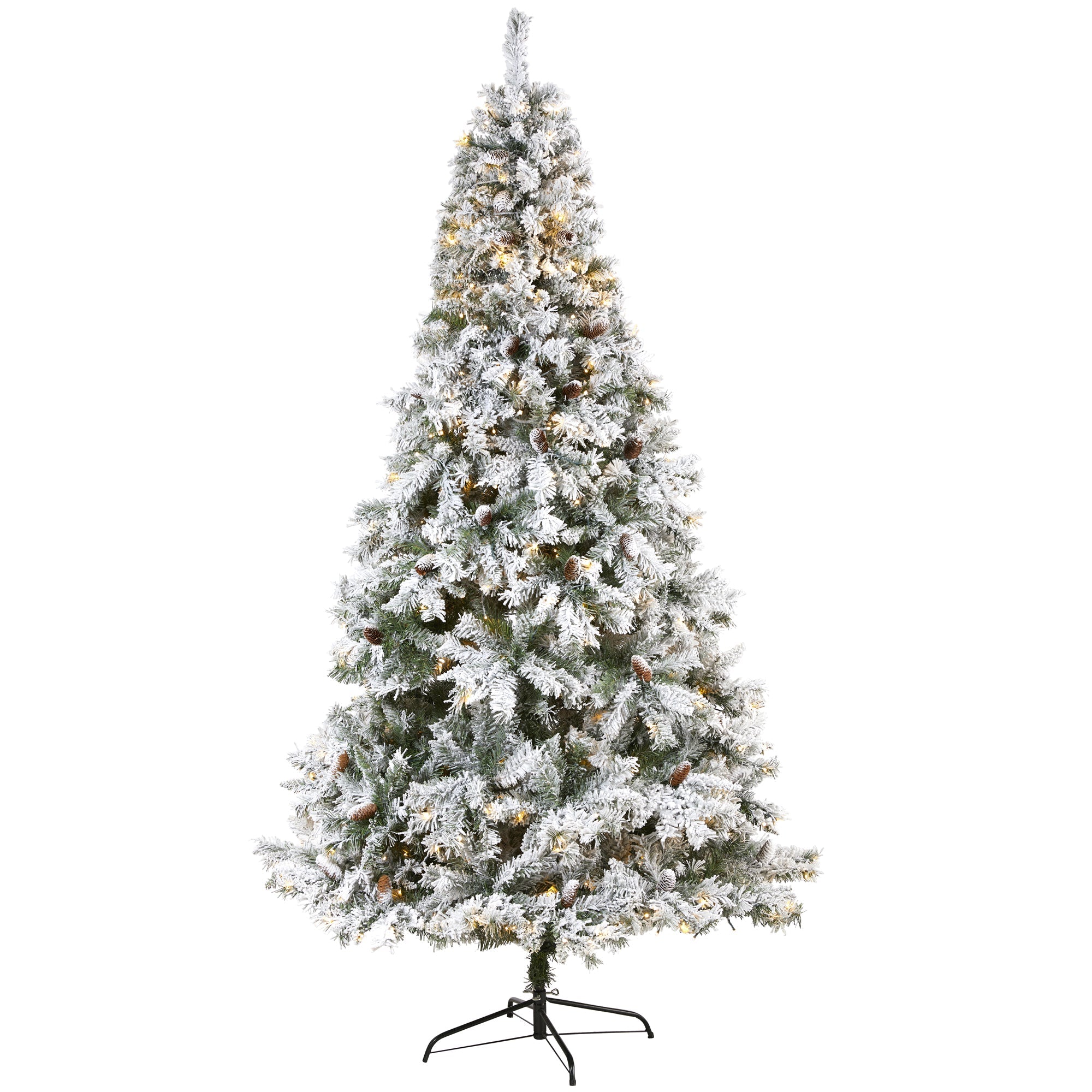 8' Flocked White River Mountain Pine Artificial Christmas Tree