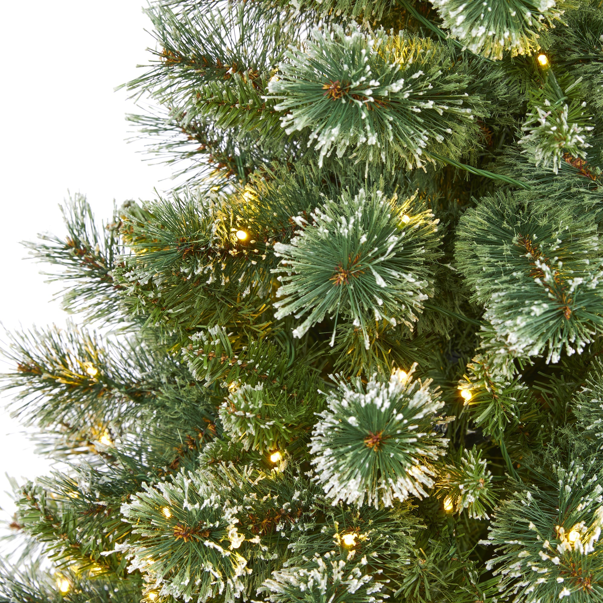 6' Wisconsin Slim Snow Tip Pine Artificial Christmas Tree w/ 300 Clear LED Light
