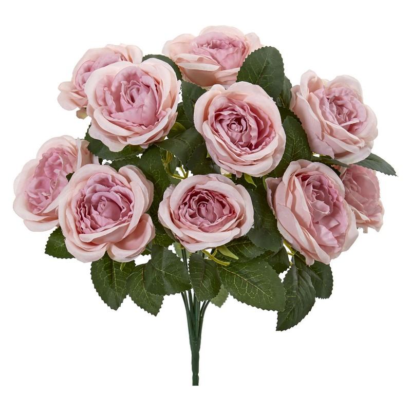 14"  Rose Bush Artificial Flower (Set of 6)