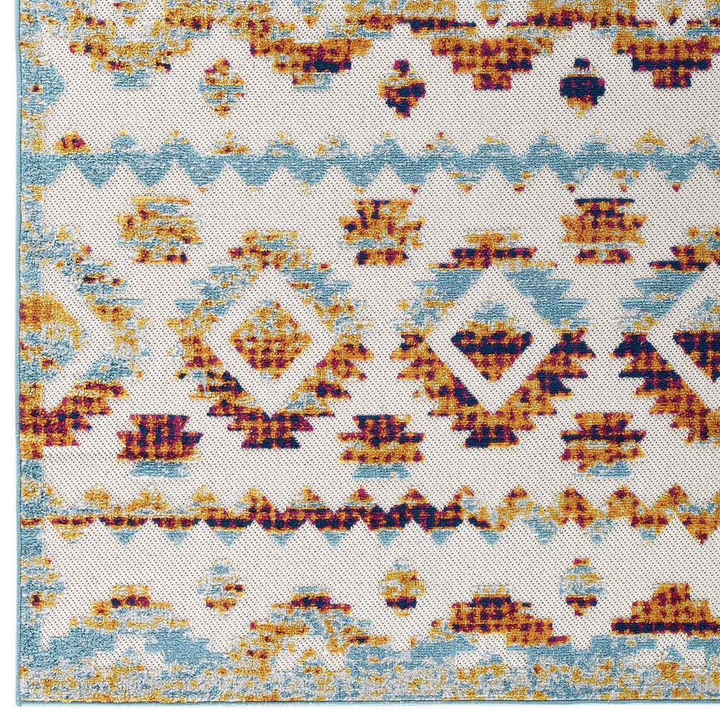 Reflect Takara Abstract Diamond Moroccan Trellis 8x10 Indoor and Outdoor Area Rug by Modway
