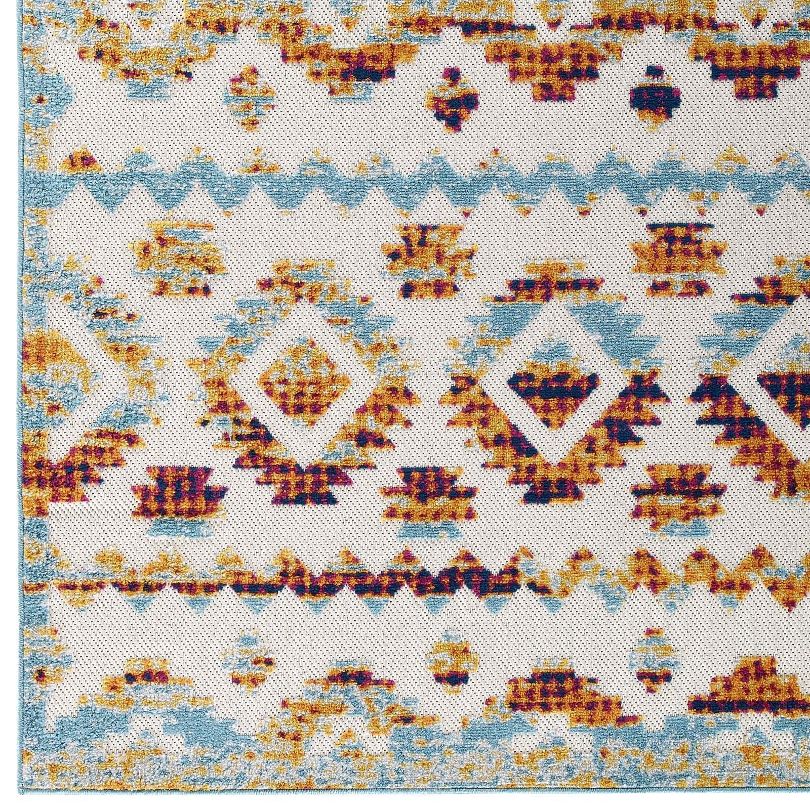 Reflect Takara Abstract Diamond Moroccan Trellis 8x10 Indoor and Outdoor Area Rug by Modway