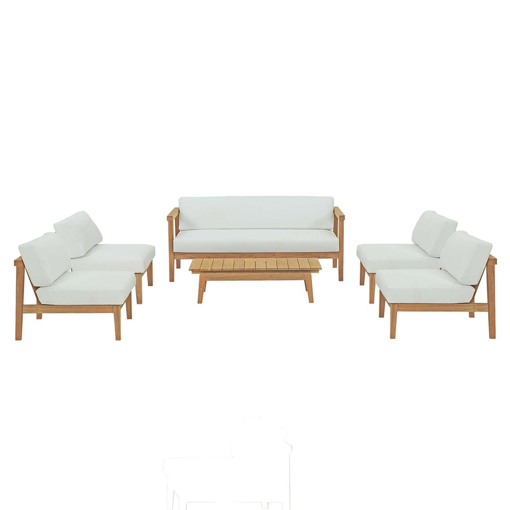 Bayport 6 Piece Outdoor Patio Teak Set by Modway