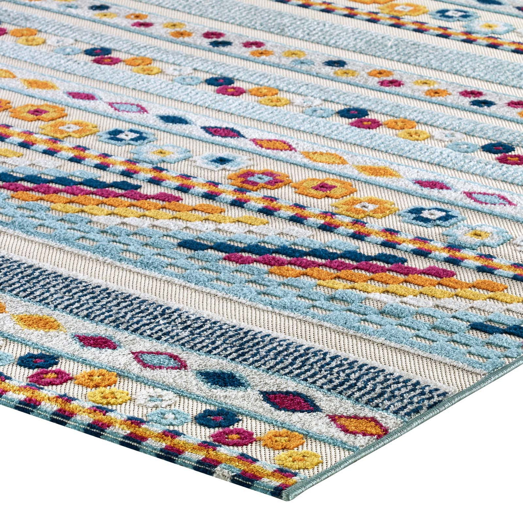 Reflect Cadhla Vintage Abstract Geometric Lattice 8x10 Indoor and Outdoor Area Rug by Modway