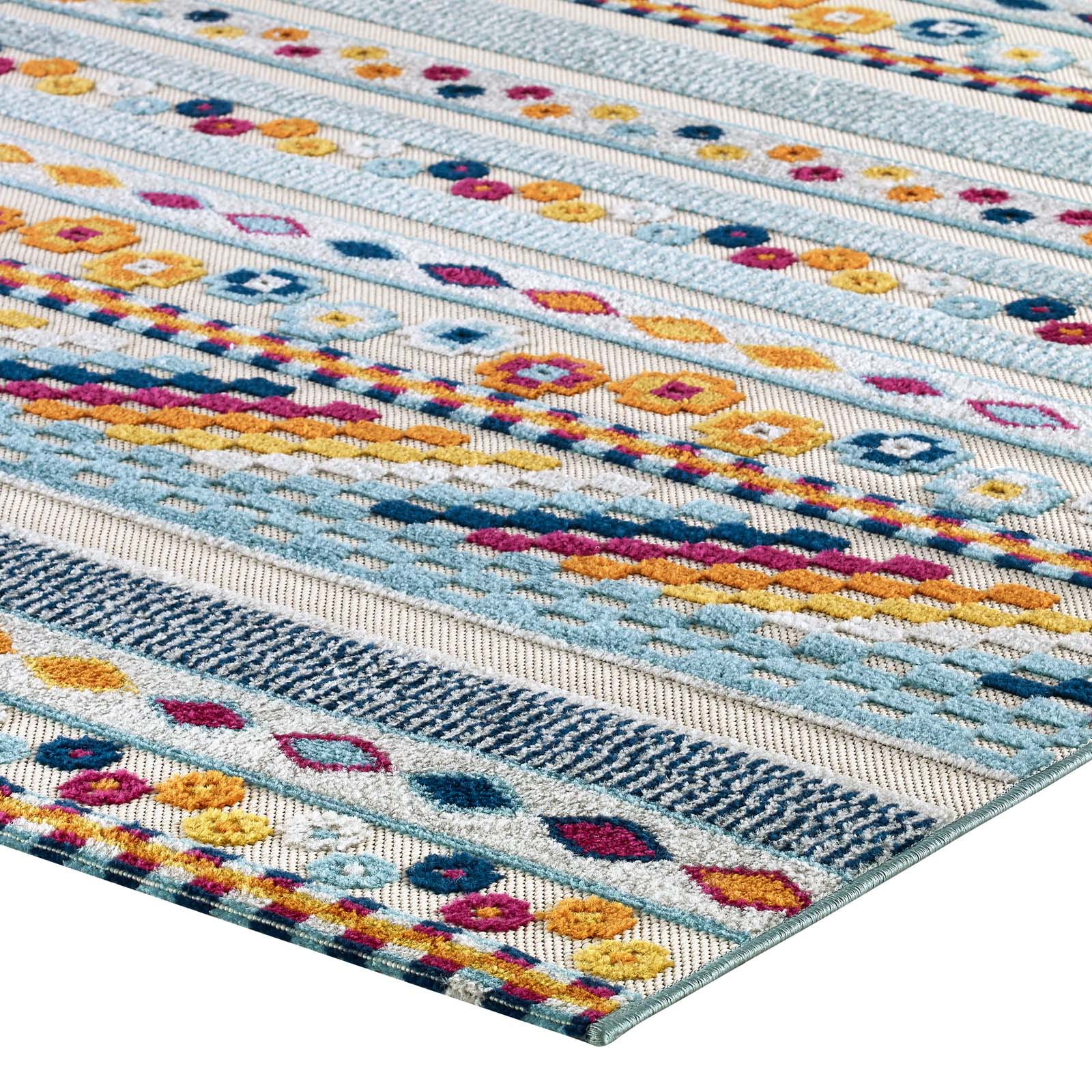 Reflect Cadhla Vintage Abstract Geometric Lattice 8x10 Indoor and Outdoor Area Rug by Modway