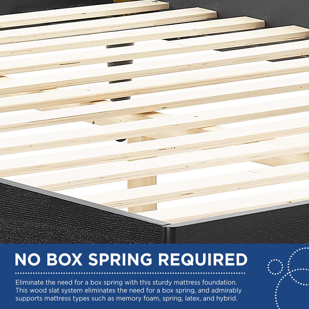 Sierra Cane and Wood Full Platform Bed With Splayed Legs by Modway