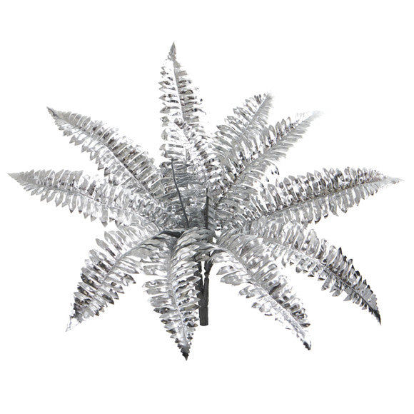 18" Metallic Boston Fern Artificial Plant (Set of 12)