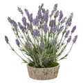 20"  Lavender Artificial Plant in Weathered Oak Planter
