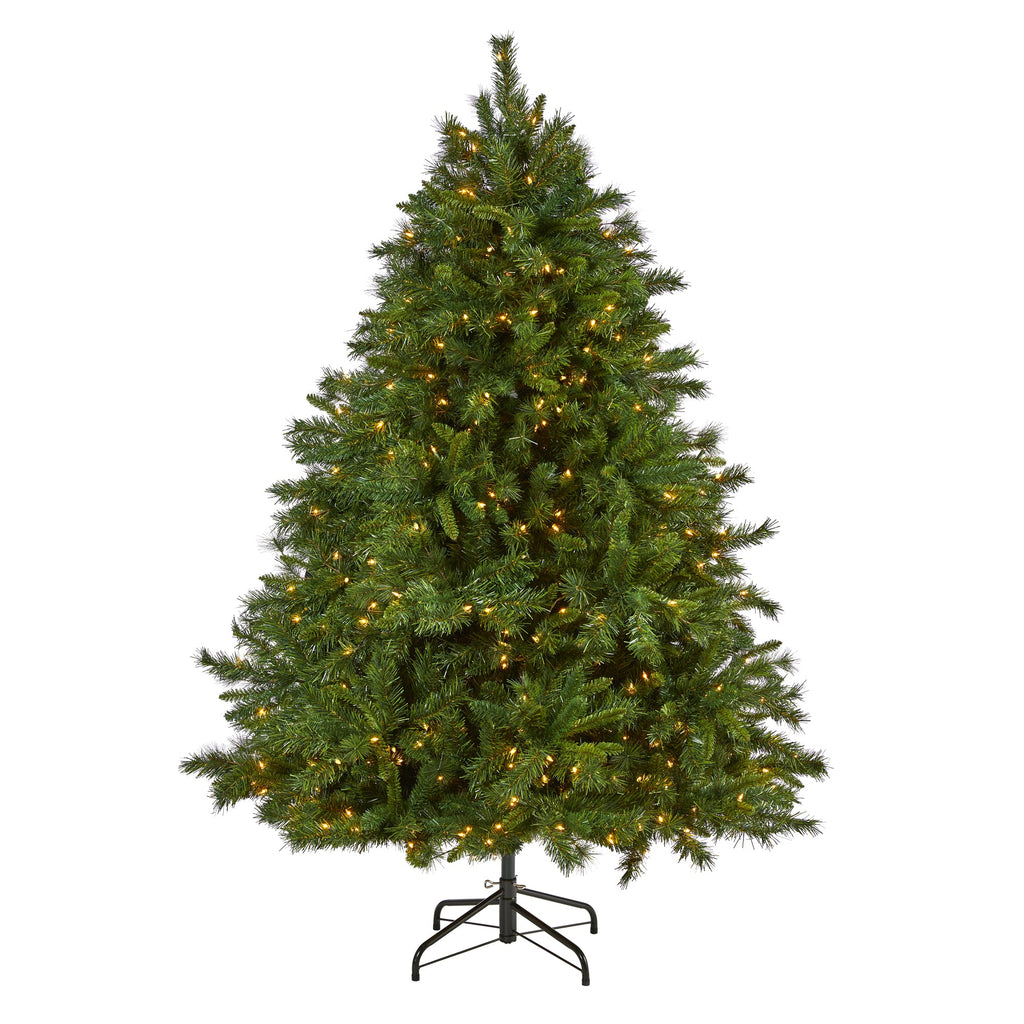 7' Wyoming Mixed Pine Artificial Christmas Tree with 550 Clear Lights