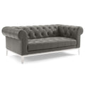 Idyll Tufted Button Upholstered Leather Chesterfield Loveseat by Modway