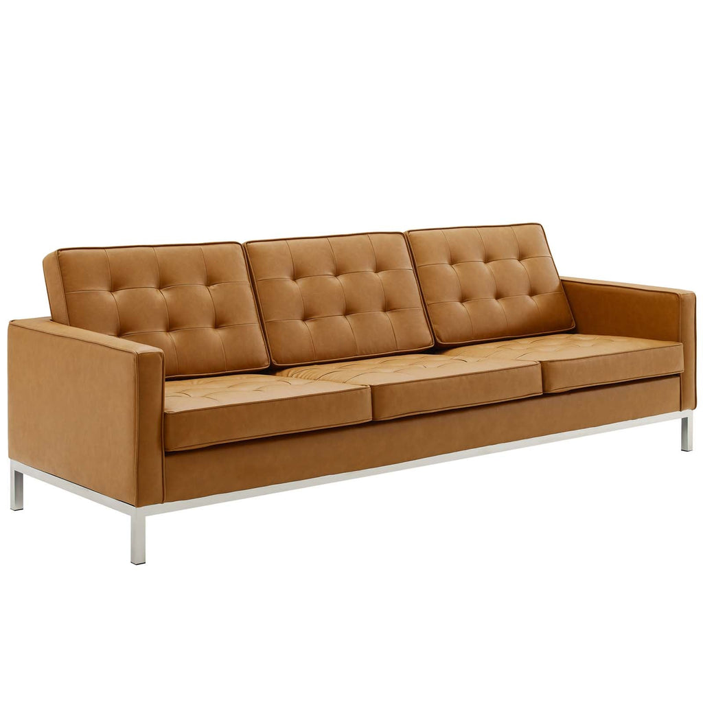 Loft 2-Piece Tufted Vegan Leather Furniture Set by Modway