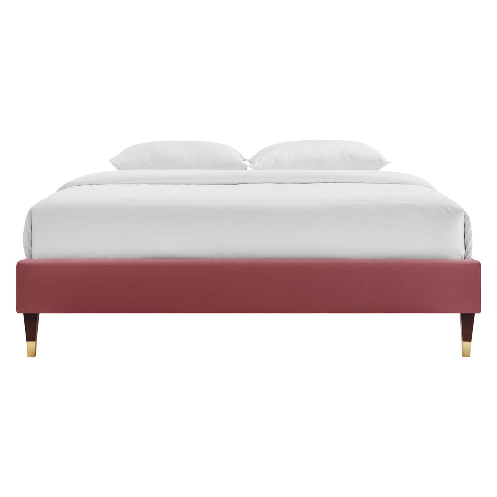 Harlow Performance Velvet King Platform Bed Frame by Modway