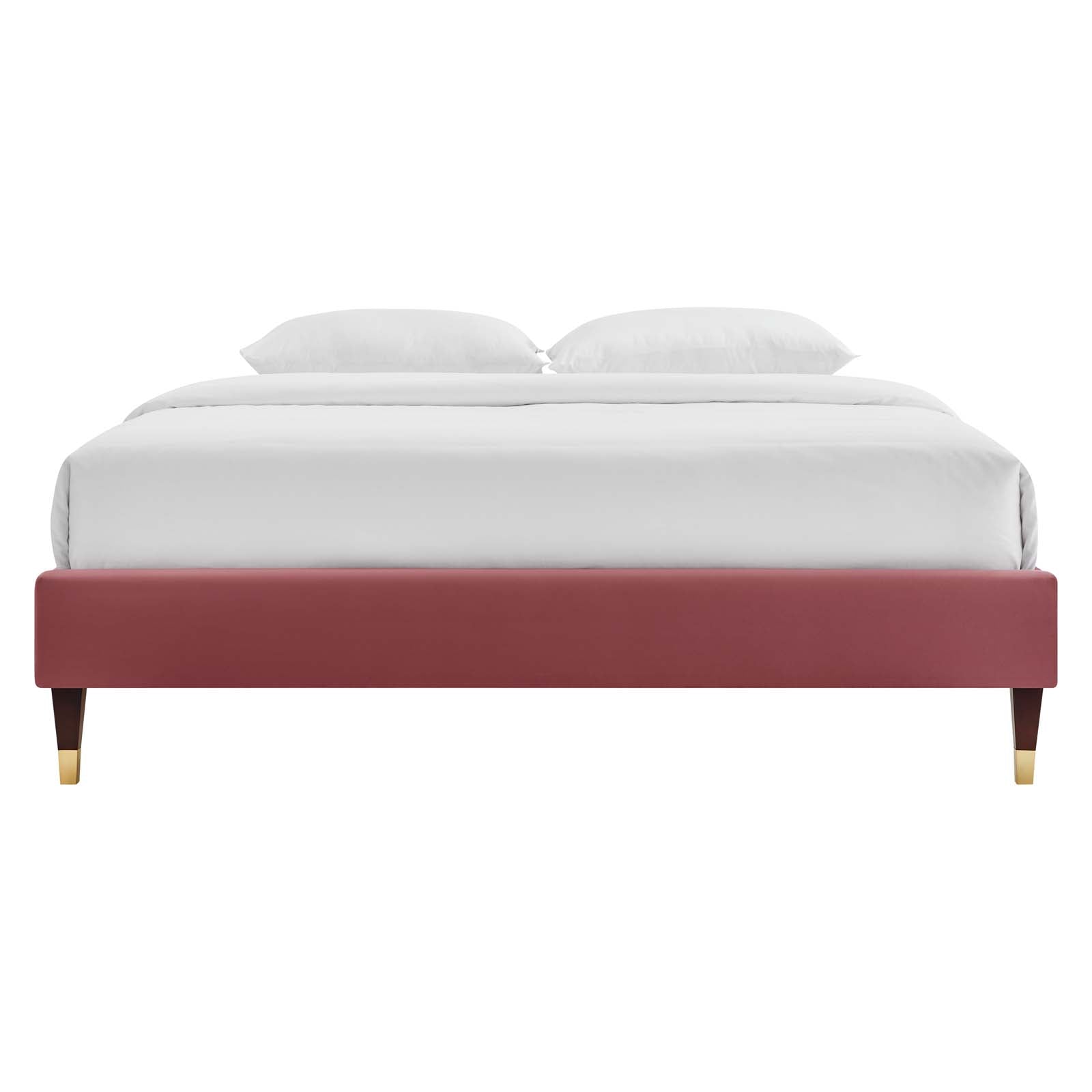 Harlow Performance Velvet King Platform Bed Frame by Modway