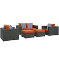 Sojourn 5 Piece Outdoor Patio Sunbrella¨ Sectional Set by Modway