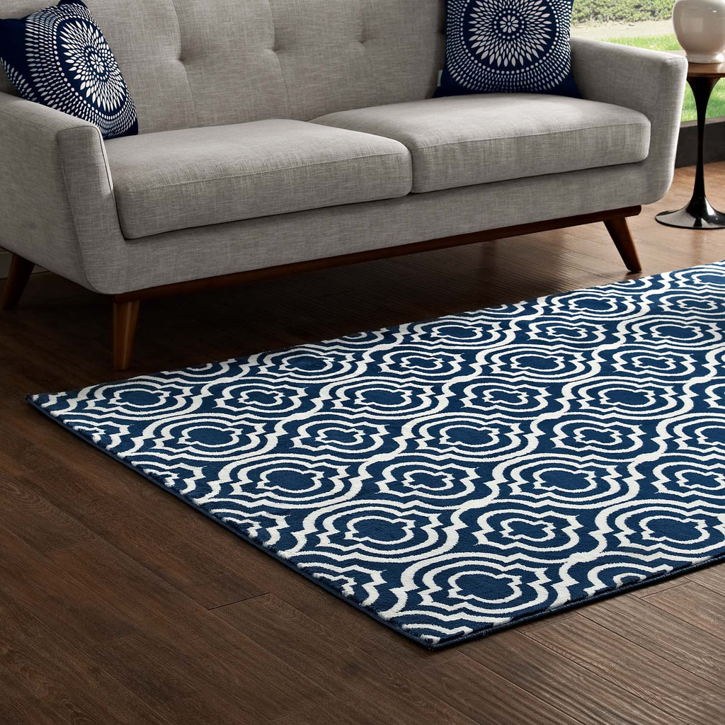 Frame Transitional Moroccan Trellis 5x8 Area Rug by Modway