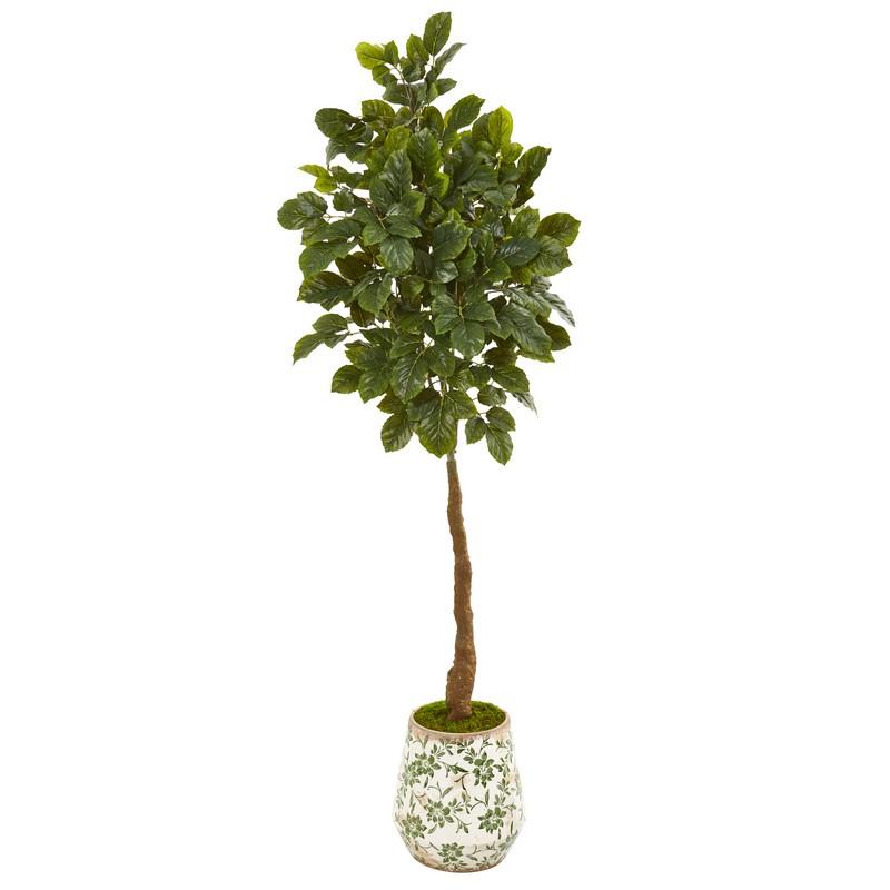 70"  Beech Leaf Artificial Tree in Designer Planter