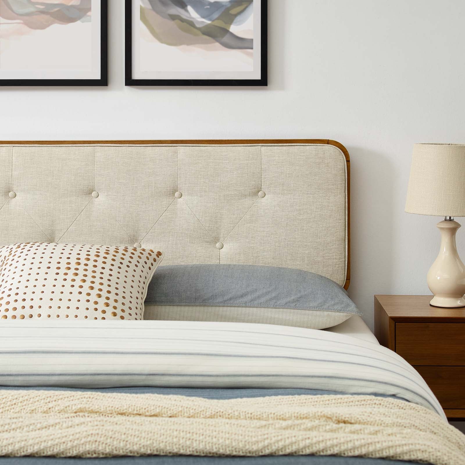 Bridgette Wood Queen Platform Bed With Splayed Legs by Modway