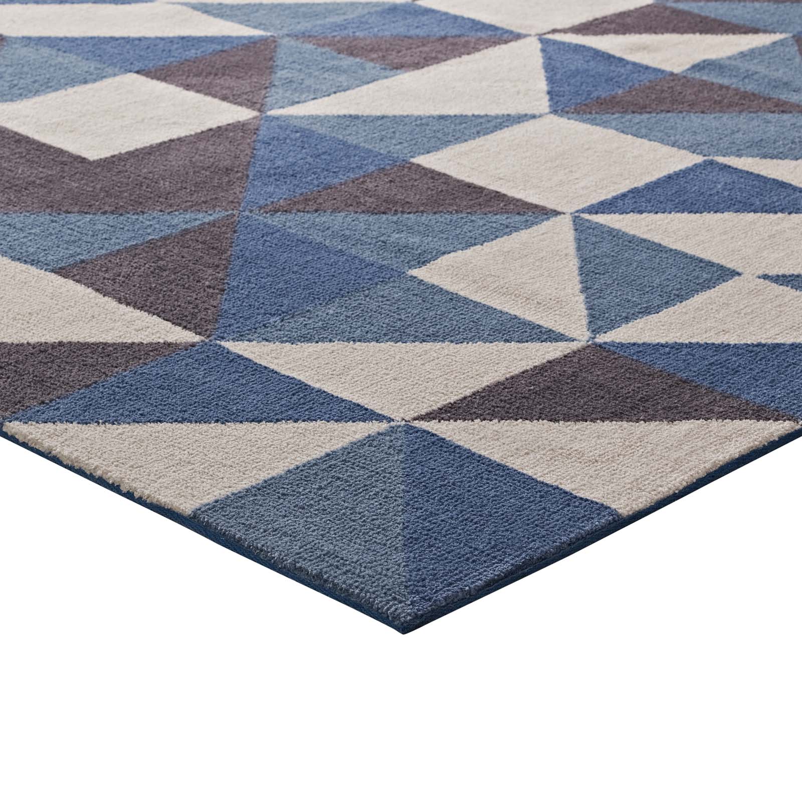 Kahula Geometric Triangle Mosaic 8x10 Area Rug by Modway