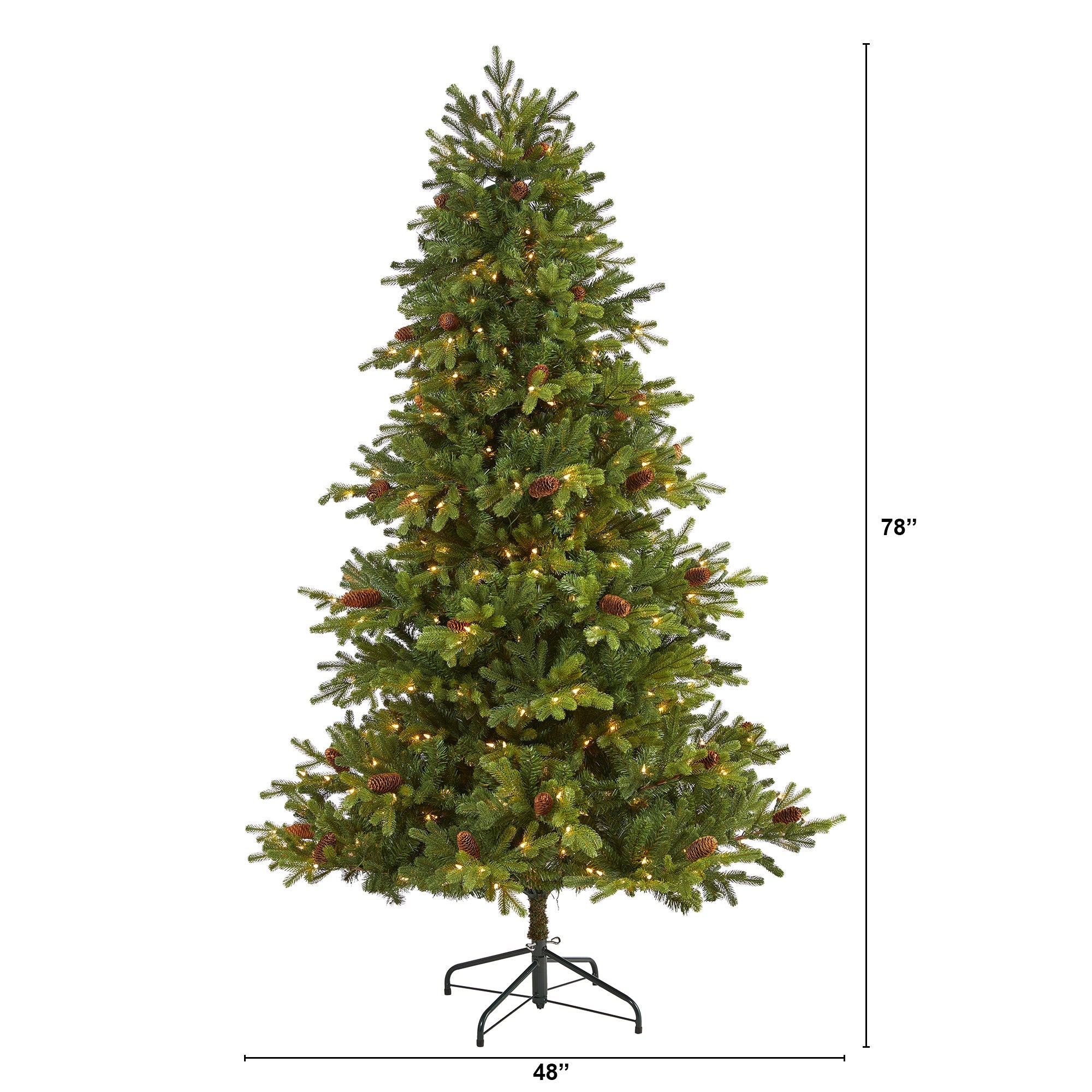 6.5' Yukon Mountain Fir Artificial Christmas Tree with 450 Clear Lights