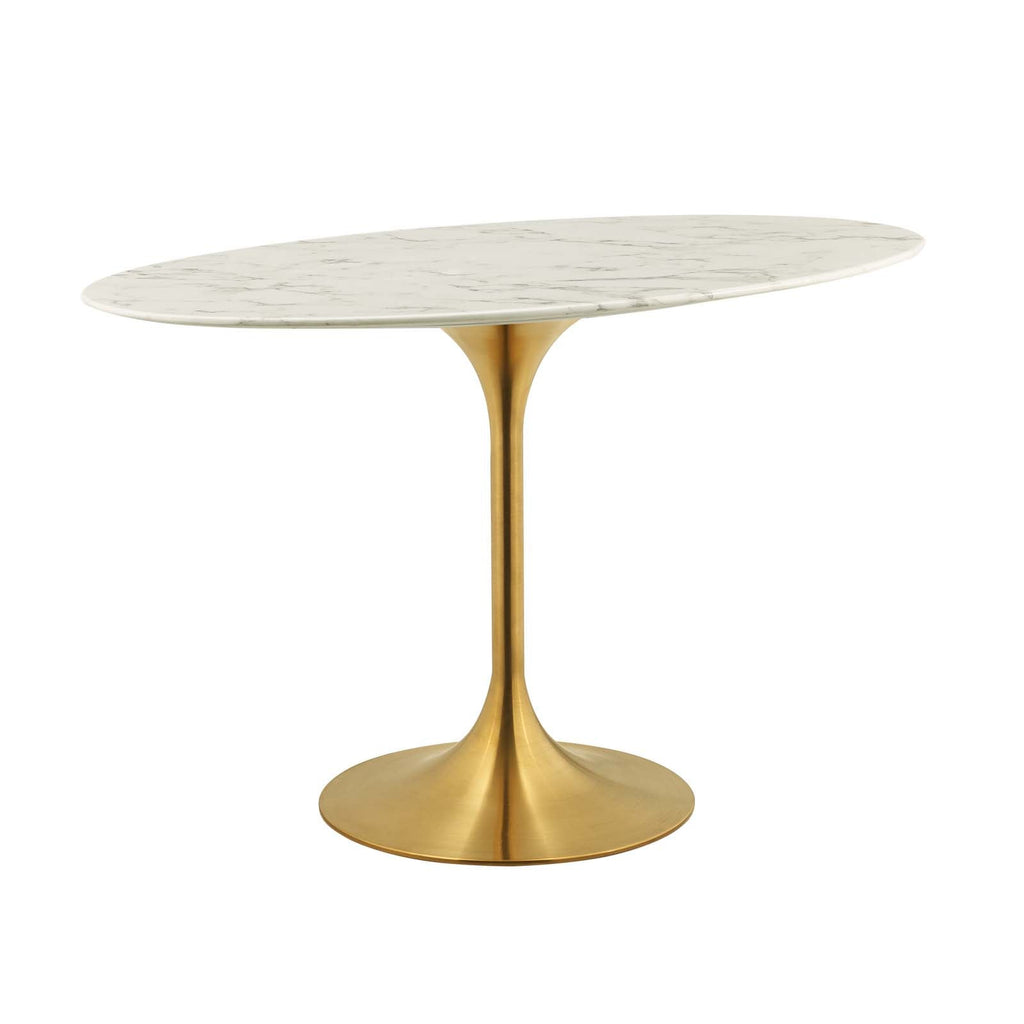 Lippa 48" Oval Faux Marble Dining Table by Modway