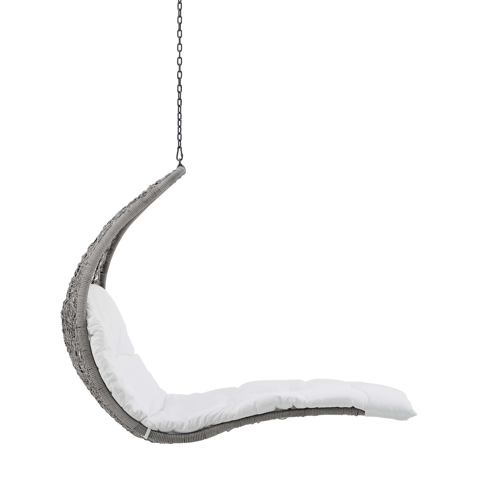 Landscape Hanging Chaise Lounge Outdoor Patio Swing Chair by Modway
