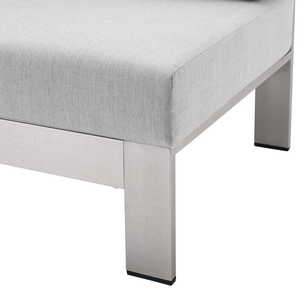 Shore Sunbrella¨ Fabric Aluminum Outdoor Patio Right-Arm Loveseat by Modway