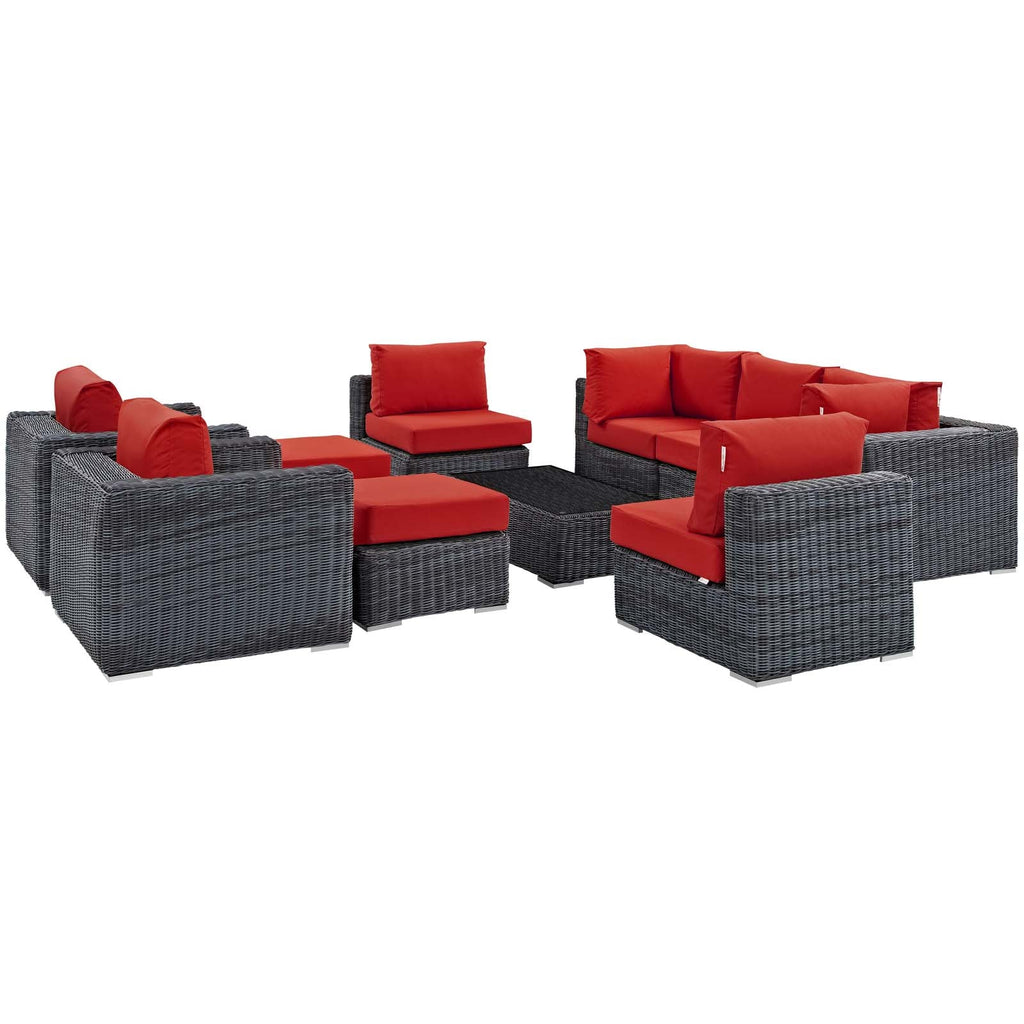 Summon 10 Piece Outdoor Patio Sunbrella¨ Sectional Set by Modway