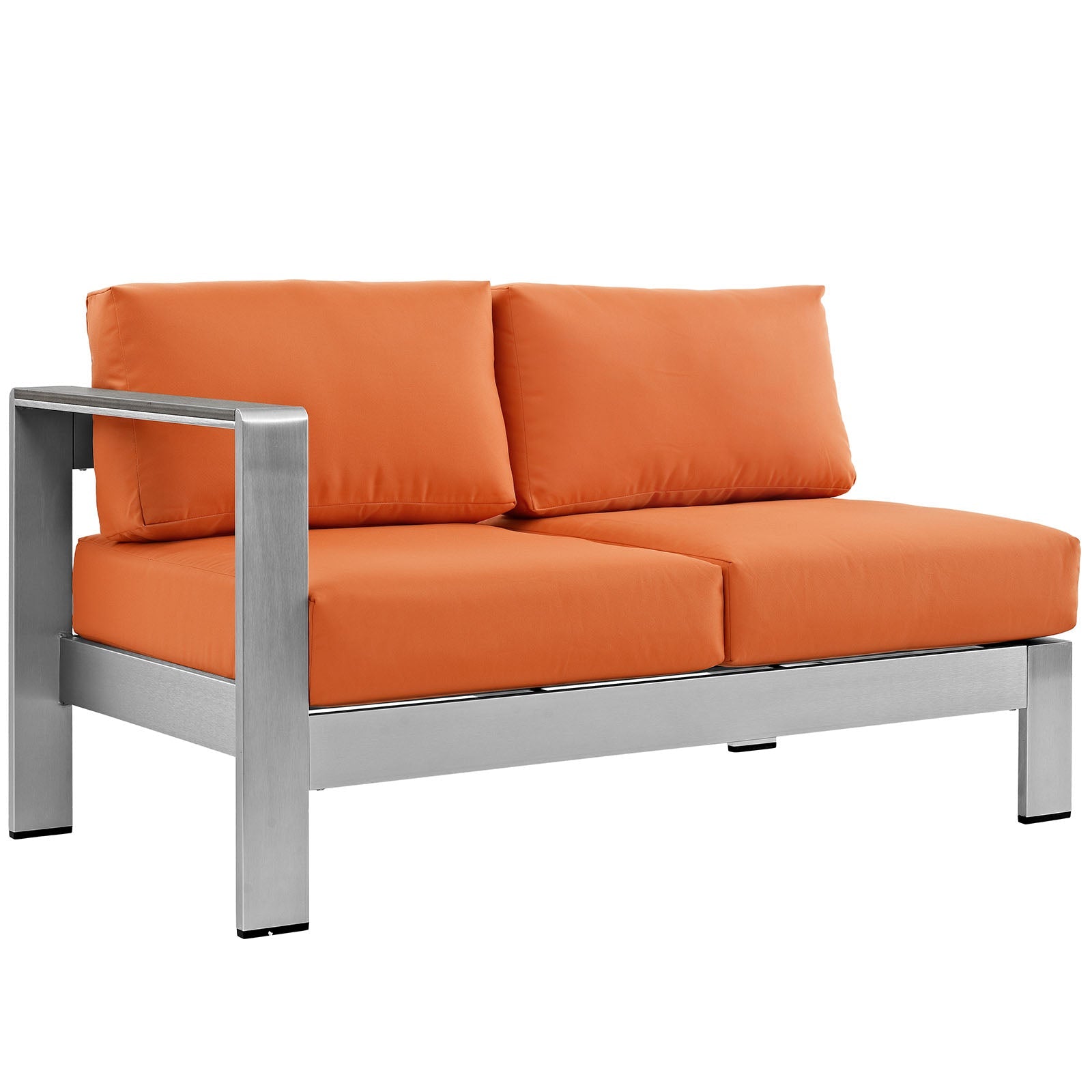 Shore 6 Piece Outdoor Patio Aluminum Sectional Sofa Set by Modway