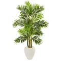63"  Areca Palm Artificial Tree in White Planter
