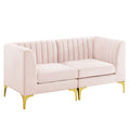Triumph Channel Tufted Performance Velvet Loveseat by Modway