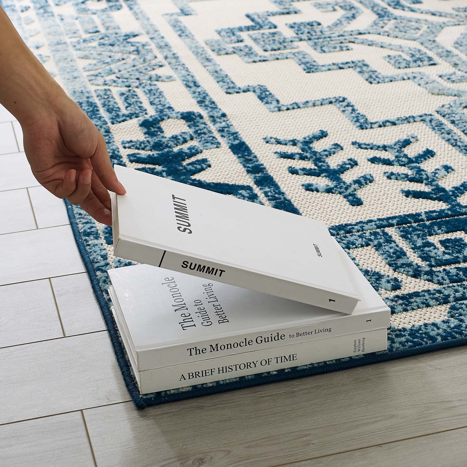Reflect Nyssa Distressed Geometric Southwestern Aztec 5x8 Indoor/Outdoor Area Rug by Modway