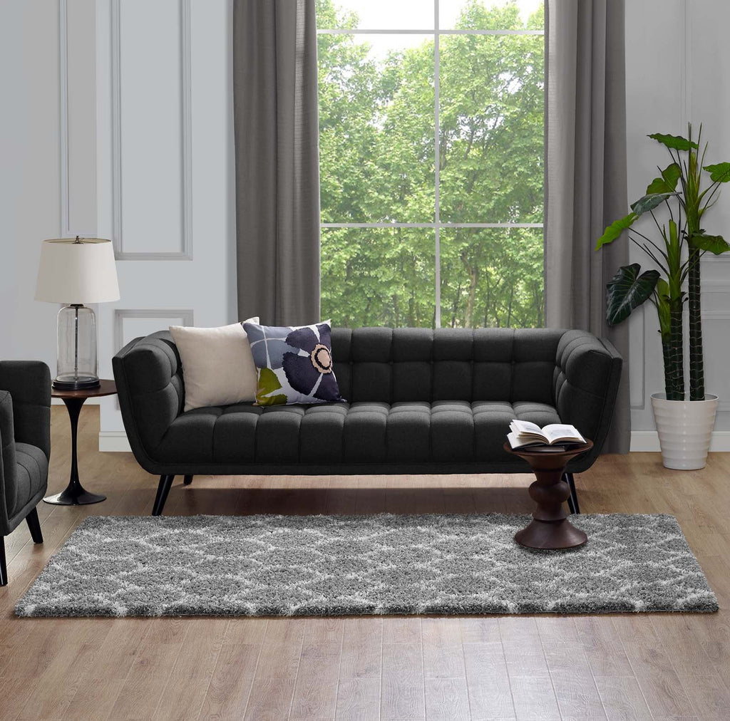 Solvea Moroccan Trellis 5x8 Shag Area Rug by Modway