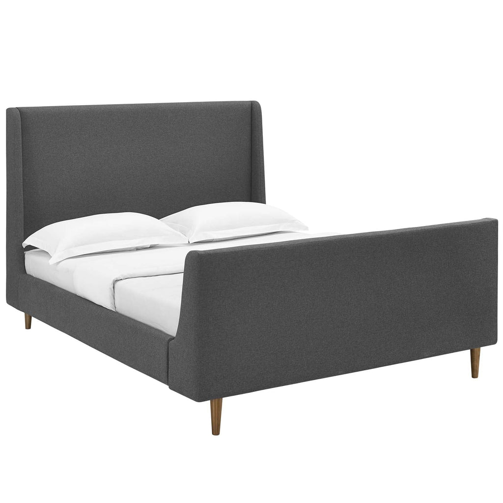 Aubree Upholstered Fabric Queen Sleigh Platform Bed by Modway