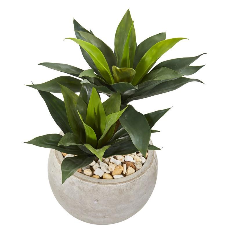 21"  Agave Artificial Plant in Sand Colored Bowl